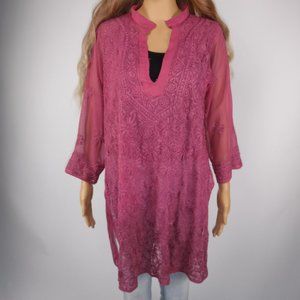 VINTAGE 70s SHIRT, COVER OR MINI-DRESS